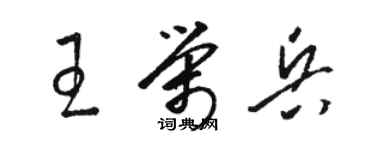 骆恒光王荣兵草书个性签名怎么写
