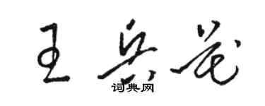 骆恒光王兵花草书个性签名怎么写