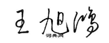 骆恒光王旭鸿草书个性签名怎么写