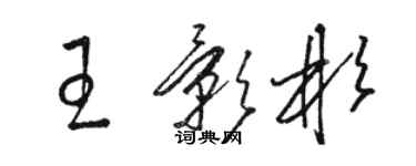 骆恒光王影彬草书个性签名怎么写