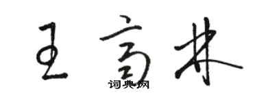骆恒光王齐林草书个性签名怎么写