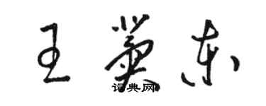 骆恒光王冀东草书个性签名怎么写