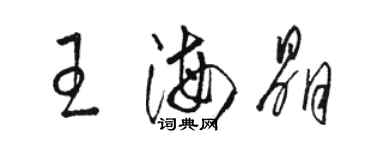 骆恒光王海晶草书个性签名怎么写
