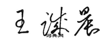 骆恒光王诚晨草书个性签名怎么写