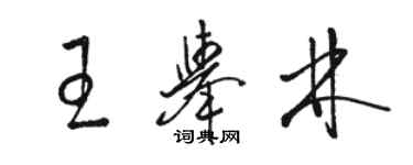 骆恒光王举林草书个性签名怎么写