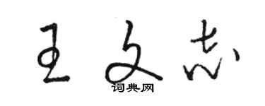 骆恒光王文志草书个性签名怎么写