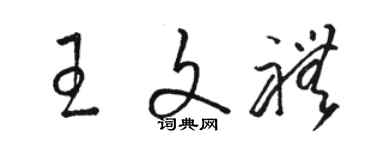 骆恒光王文礼草书个性签名怎么写