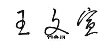 骆恒光王文宣草书个性签名怎么写