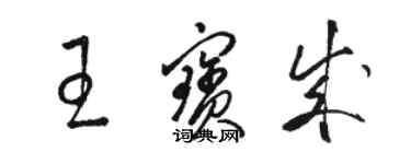 骆恒光王宝成草书个性签名怎么写