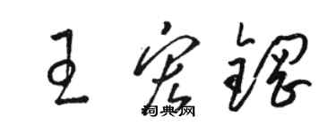 骆恒光王宏钢草书个性签名怎么写