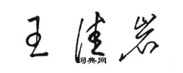 骆恒光王佳岩草书个性签名怎么写