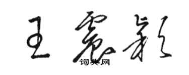 骆恒光王震颖草书个性签名怎么写