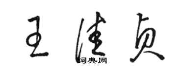 骆恒光王佳贞草书个性签名怎么写