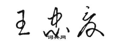 骆恒光王忠夏草书个性签名怎么写