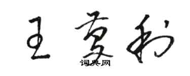 骆恒光王庆利草书个性签名怎么写
