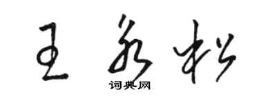 骆恒光王永松草书个性签名怎么写