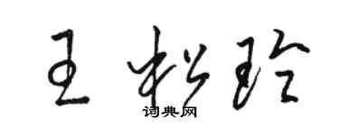 骆恒光王松玲草书个性签名怎么写