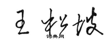 骆恒光王松坡草书个性签名怎么写