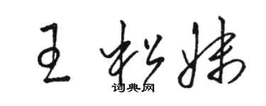 骆恒光王松妹草书个性签名怎么写
