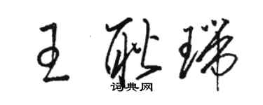 骆恒光王耿瑞草书个性签名怎么写