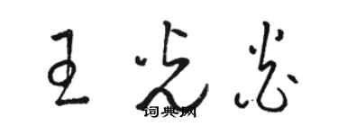 骆恒光王光炎草书个性签名怎么写