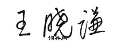 骆恒光王晓谦草书个性签名怎么写