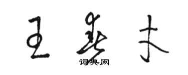 骆恒光王春才草书个性签名怎么写