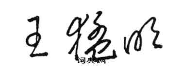 骆恒光王猛明草书个性签名怎么写
