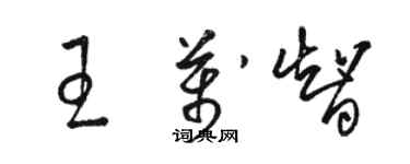 骆恒光王万智草书个性签名怎么写