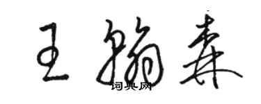 骆恒光王翰森草书个性签名怎么写