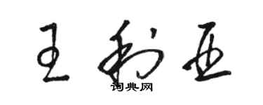 骆恒光王利亚草书个性签名怎么写