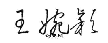 骆恒光王婉颖草书个性签名怎么写
