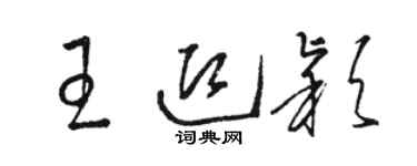 骆恒光王迎颖草书个性签名怎么写