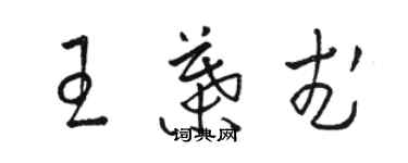 骆恒光王叶武草书个性签名怎么写