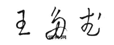 骆恒光王多武草书个性签名怎么写