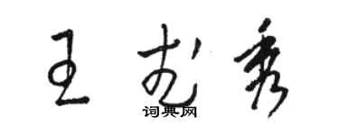 骆恒光王武秀草书个性签名怎么写