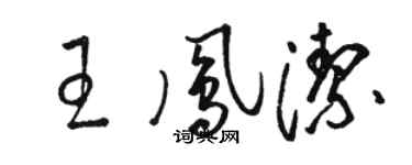 骆恒光王凤洁草书个性签名怎么写