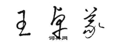 骆恒光王卓义草书个性签名怎么写