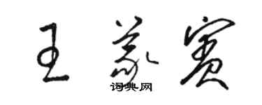 骆恒光王义宾草书个性签名怎么写