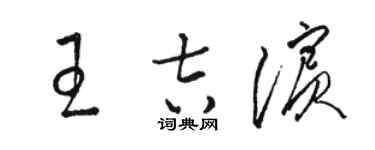 骆恒光王吉滨草书个性签名怎么写