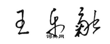 骆恒光王乐融草书个性签名怎么写
