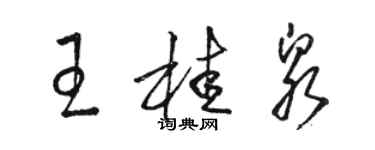 骆恒光王桂泉草书个性签名怎么写