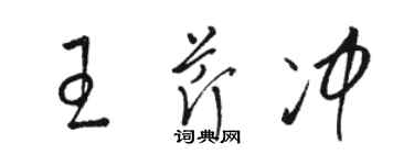 骆恒光王芹冲草书个性签名怎么写