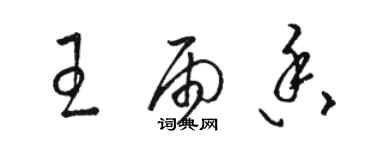 骆恒光王雨香草书个性签名怎么写