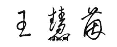 骆恒光王慧茵草书个性签名怎么写