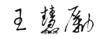 骆恒光王慧励草书个性签名怎么写