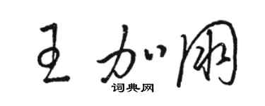 骆恒光王加朋草书个性签名怎么写
