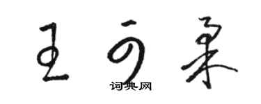 骆恒光王可柔草书个性签名怎么写