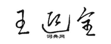 骆恒光王迎全草书个性签名怎么写