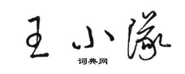 骆恒光王小队草书个性签名怎么写